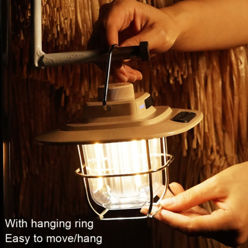 LY02 Lampe de tente à main lanterne rétro à LED USB chargeant la lumière de camping (noir) SH601B1362-06