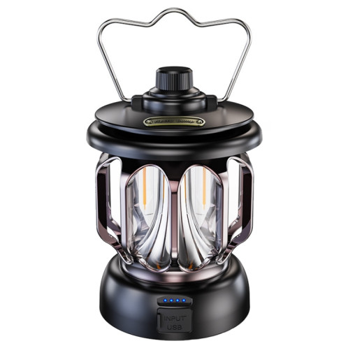 LH-B46 LED Retro Tent Light Pratique Chargement USB Camping Light (Noir) SH001C901-06