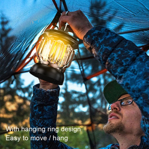 LH-B46 LED Retro Tent Light Pratique Chargement USB Camping Light (Noir) SH001C901-06