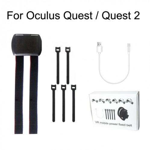 Pour Oculus Quest / Quest 2 VR Accessoires de ceinture de charge tout-en-un (noir) SH501A1835-06