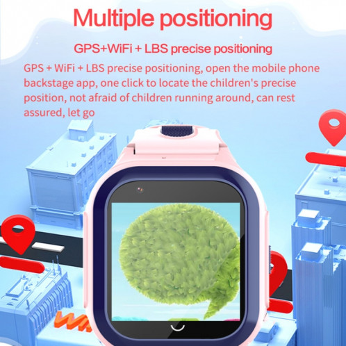 DF70 1,4 pouces 4G GPS + WIFI + LBS Positionnement Enfants Appelant Montre Avec Fonction SOS, Couleur: Noir SH47031175-07