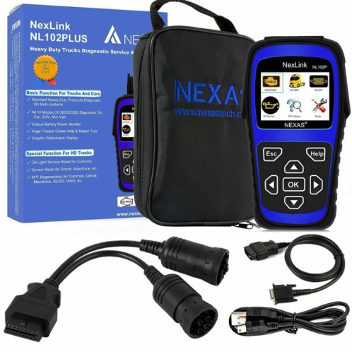 NexLink NL102P Voiture de camion lourd mécanique diesel 2 en 1 Détection du scanner de voiture OBD2 SN16431231-06