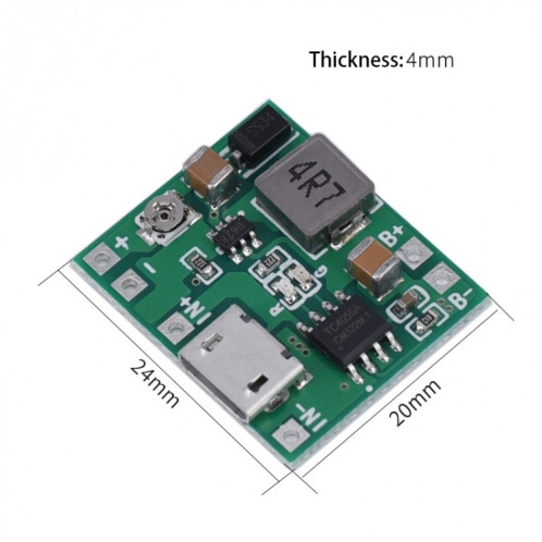 M-TY01 3 pièces 3.7V 18650 Module de convertisseur de tension de suralimentation réglable de batterie au Lithium à cellule unique avec Circuit de charge SH1646895-04