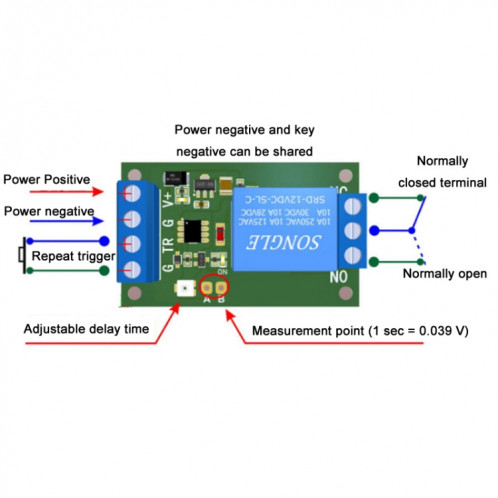 Module de relais de délai de démarrage protégé 12 V/24 V SH1656236-06