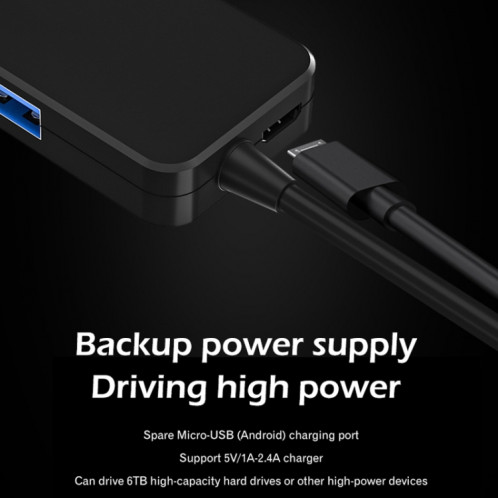 AB3-L42 Concentrateur 4 Ports Haute Vitesse HUB 5G Extension Dock USB2.0 HUB Longueur: 25cm SH4201247-07