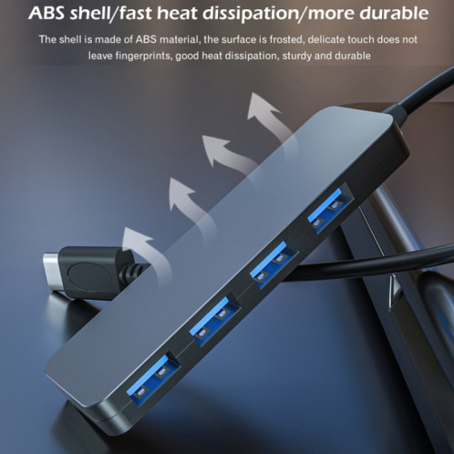 AB3-L42 Concentrateur 4 Ports Haute Vitesse HUB 5G Extension Dock USB2.0 HUB Longueur: 25cm SH4201247-07