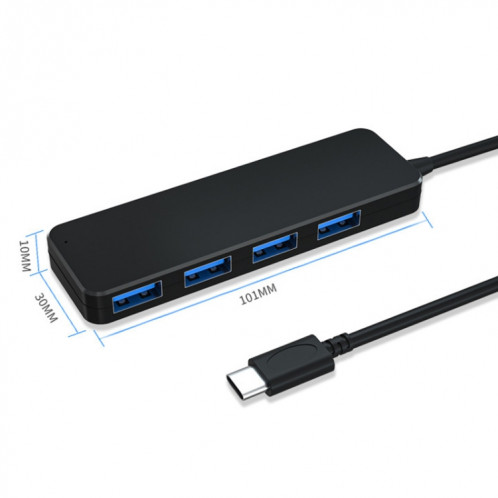 AC3-L43 Type-c/USB-c USB3.0 25cm 4 Ports Dock d'extension pour ordinateur portable HUB haute vitesse SH430124-06