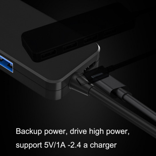 AC3-L43 Type-c/USB-c USB2.0 120cm 4 Ports Dock d'extension pour ordinateur portable HUB haute vitesse SH43041712-06