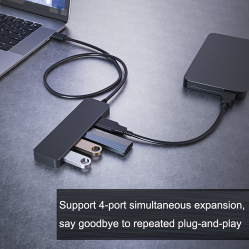 AC3-L43 Type-c/USB-c USB2.0 120cm 4 Ports Dock d'extension pour ordinateur portable HUB haute vitesse SH43041712-06