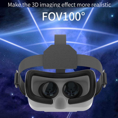 VRSHINECON G12 Lunettes VR Film 3D Tout en Un Machine de Jeu Lunettes de Réalité Virtuelle Immersive(Blanc) SV901A1328-09