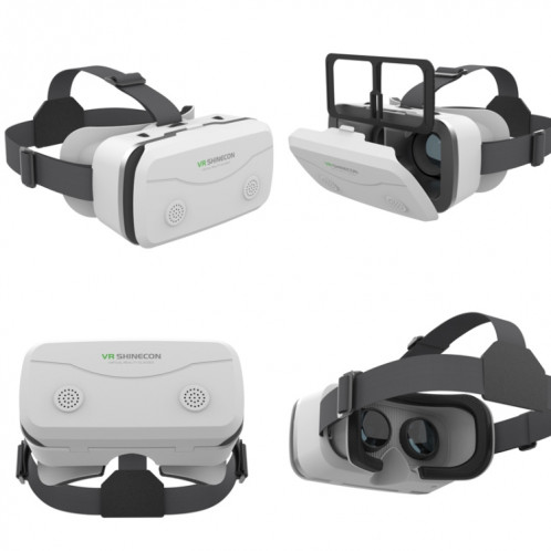 VRSHINECON G15 Casque Réalité Virtuelle VR Lunettes Tout en Un Jeu Téléphone Lunettes 3D (Blanc) SH901A1413-09