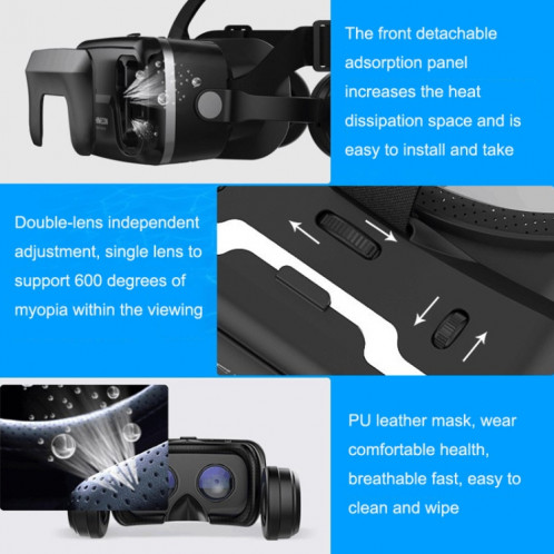 VR SHINECON G04EA Augmenter la version 7th VR Lunettes Jeu de réalité virtuelle 3D Lunettes numériques avec casque SV77011160-09