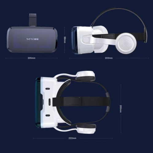 Lunettes VR de casque de réalité virtuelle VR SHINECON G04BS 3D avec casque Bluetooth SV86011096-09