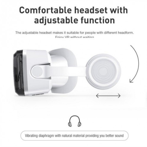 VR SHINECON G04BS + B01 poignée casque de réalité virtuelle 3D lunettes VR avec casque Bluetooth SV86021021-09