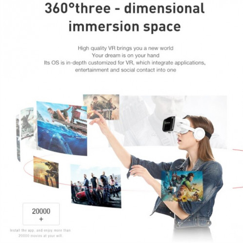 VR SHINECON G04BS + B01 poignée casque de réalité virtuelle 3D lunettes VR avec casque Bluetooth SV86021021-09