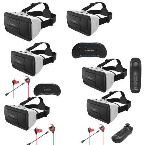 VRSHINECON G06B + B01 poignée VR lunettes téléphone 3D jeu de réalité virtuelle casque tête portant des lunettes numériques SV0902324-09