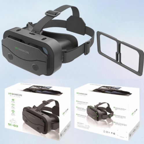 VR SHINECON G13 Lunettes de réalité virtuelle VR Lunettes de jeu de film de téléphone portable Lunettes numériques 3D (Noir) SV201A1364-09