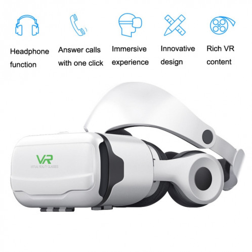 VR SHINECON G02EF + B01 poignée téléphone portable 3D réalité virtuelle VR jeu casque lunettes avec casque SV7702700-09