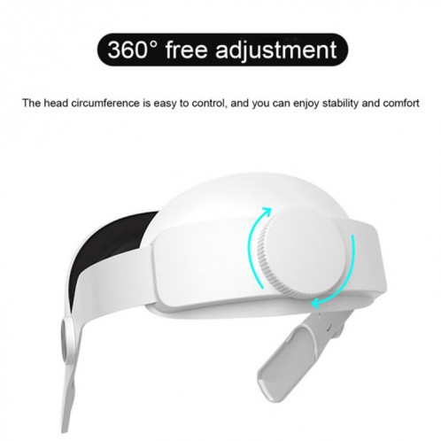 Pour Oculus Quest 2 VR SHINECON OS01 réglable tout-en-un sangle de tête accessoires VR (blanc) SH301A723-09
