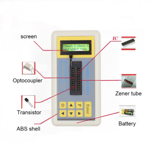 Testeur de circuit intégré Transistor IC Tester, Spécification : Hôte SH85011770-06