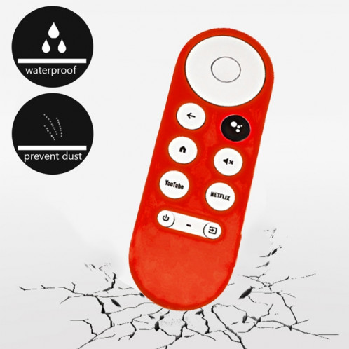 Pour Google Chromecast 2020 Y16 télécommande anti-chute étui de protection en silicone (vert lumineux) SH501D387-06
