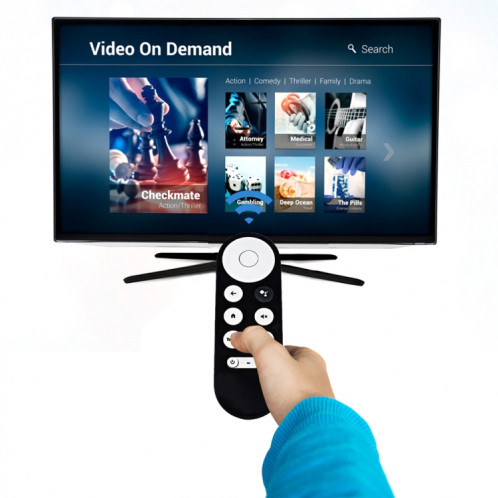 Pour Google Chromecast 2020 Y16 télécommande anti-chute étui de protection en silicone (bleu lumineux) SH501E940-06