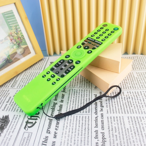 Étui de protection en silicone anti-chute pour télécommande Y46 pour Sony RMF-TX600C / P / U / E 500U / E (vert lumineux) SH901E1729-06
