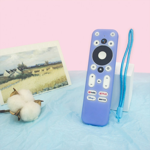 Pour ONN Android TV 4K UHD Streaming Device Y55 Anti-Fall Silicone Remote Control Cover (Luminous Blue) SH601D731-05