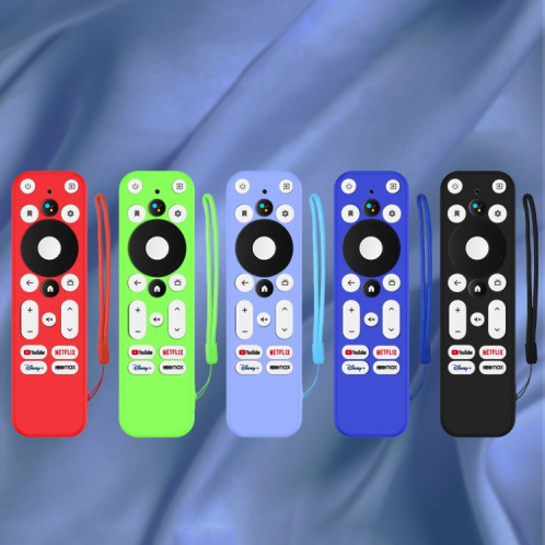 Pour ONN Android TV 4K UHD Streaming Device Y55 Anti-Fall Silicone Remote Control Cover (Luminous Blue) SH601D731-05