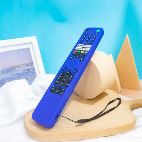 Pour Sony RMF/MG3-TX520U Y52 Housse de protection en silicone anti-chute pour télécommande vocale (bleu) SH101B723-06
