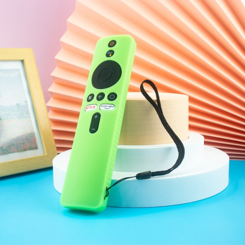 Pour Xiaomi 4K TV Stick Y48 Télécommande Housse de protection en silicone anti-chute (vert lumineux) SH401E232-05