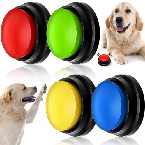 Pet Communication Button Dog Vocal Box Enregistrement Vocalizer, Style: Modèle d'enregistrement (Lake Blue) SH401J496-07