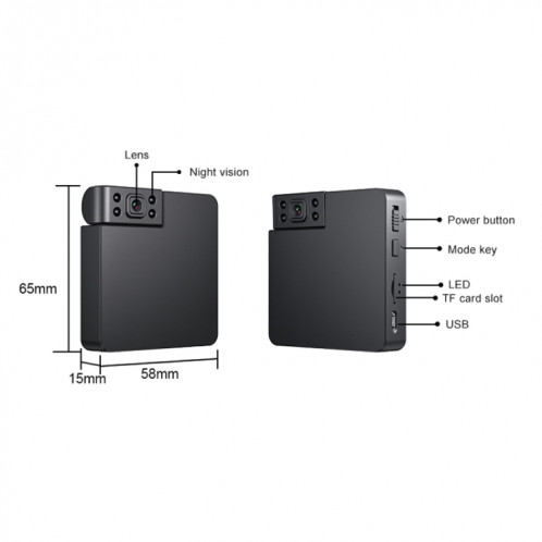 WK11 Smart WiFi Moniteur pour enfants 1080P HD Caméra réseau de photographie sportive SH4601525-09