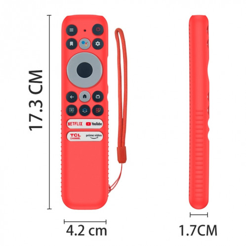 Pour TCL RC902N FMR1 Y47 TV télécommande anti-chute coque en silicone (vert lumineux) SH901E1183-06