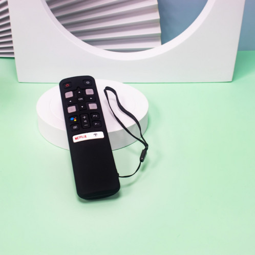 Pour TCL RC802V FMR1 FNR1 Y40 TV télécommande anti-chute étui de protection en silicone (noir) SH301A1594-06