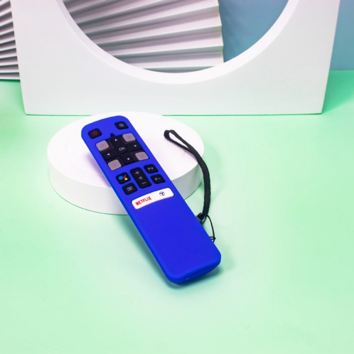 Pour TCL RC802V FMR1 FNR1 Y40 TV télécommande anti-chute étui de protection en silicone (bleu) SH301B1486-06