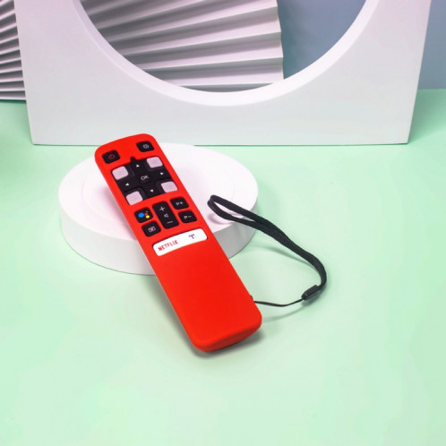 Pour TCL RC802V FMR1 FNR1 Y40 Télécommande TV Étui de protection en silicone anti-chute (rouge) SH301C1389-06