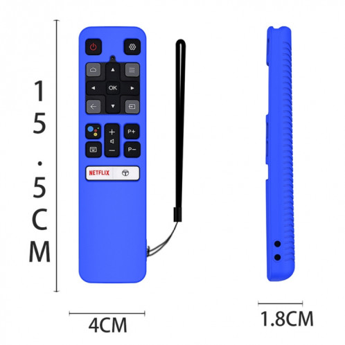 Pour TCL RC802V FMR1 FNR1 Y40 TV télécommande anti-chute étui de protection en silicone (vert lumineux) SH301E361-06