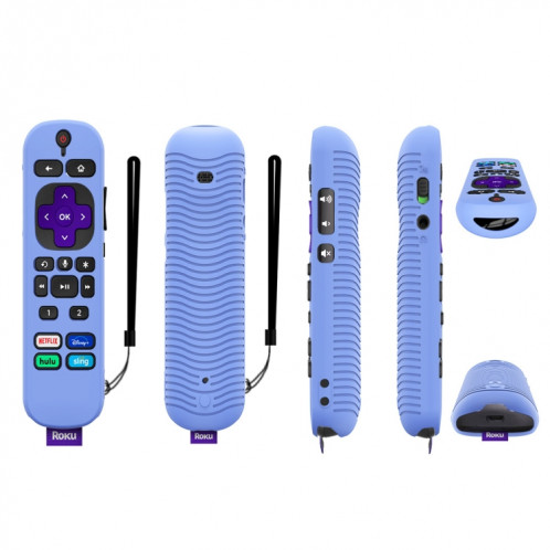 Pour TCL Roku Voice Remote Pro Y30 Télécommande Étui de protection en silicone antichoc (Bleu lumineux) SH701E908-06