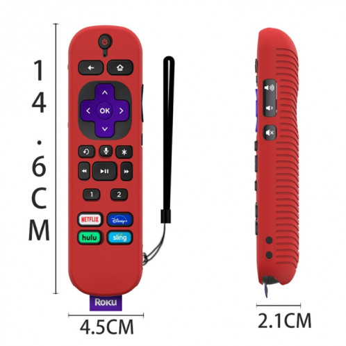 Pour TCL Roku Voice Remote Pro Y30 Télécommande Étui de protection en silicone antichoc (Bleu lumineux) SH701E908-06
