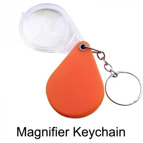 10pcs 10XFold Portable Étudiants à domicile et personnes âgées Tenir HD Mini Loupe Porte-clés (Orange) SH601A1977-06