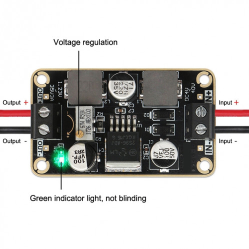 LM2596-ADJ DC-DC Module d'alimentation abaisseur réglable 4V-40V à 1.23-35V 3A carte stéréotype (comme le montre) SH701A385-07