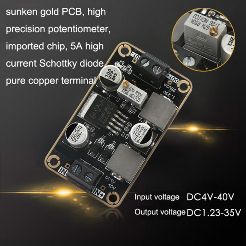 LM2596-ADJ DC-DC Module d'alimentation abaisseur réglable 4V-40V à 1.23-35V 3A carte stéréotype (comme le montre) SH701A385-07