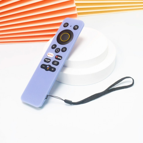 Pour Realme 32/43 pouces Y41 TV télécommande tout compris étui de protection en silicone anti-chute (bleu lumineux) SH301D192-05