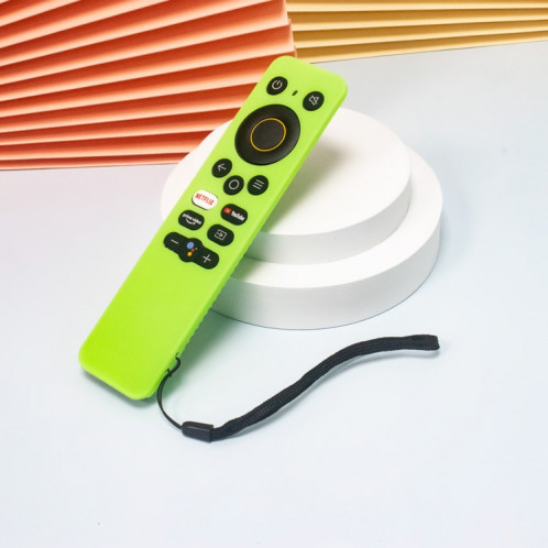 Pour Realme 32/43 pouces Y41 TV télécommande tout compris étui de protection en silicone anti-chute (vert lumineux) SH301E943-05