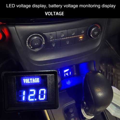 DES-2 Compteur de tension de batterie de voiture DC LED Affichage numérique 12V Moto RV Yacht Détecteur de tension (Vert) SH101E1948-06