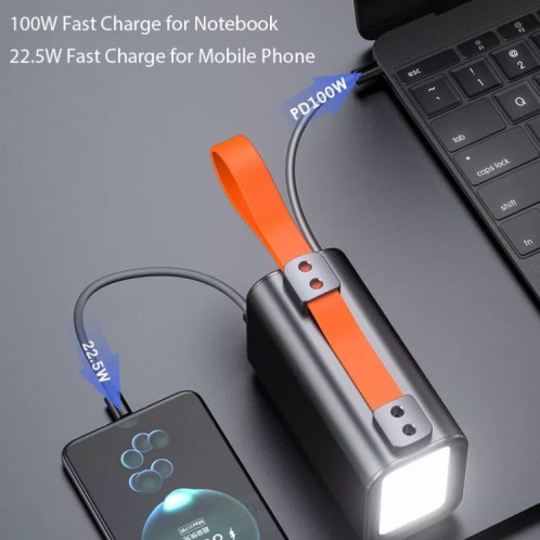MEIYULIN SYX22 100W Notebook Charge Rapide 30000mAh Mobile Power, Style: Gris Argent Ordinaire SH71031886-08