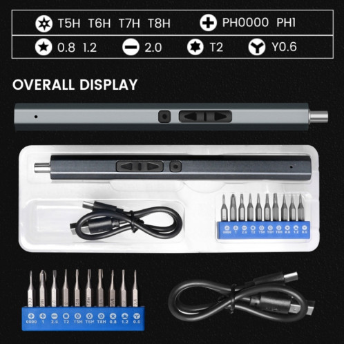Jeu de mini tournevis électriques rechargeables 11 en 1 avec éclairage 3LED SH2775728-06