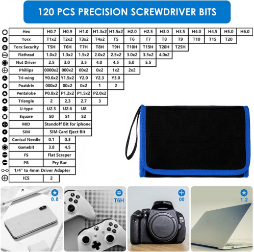 142 en 1 jeu de tournevis de précision Kit de tournevis magnétique pour outil de réparation de téléphone PC SH27811176-06