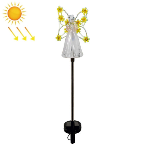 Lampe solaire d'ange pour jardin, décoration extérieure, Patio, prise de terre (jaune) SH101C795-07